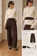 Cream Cashmere + Cacao Barrel Pant