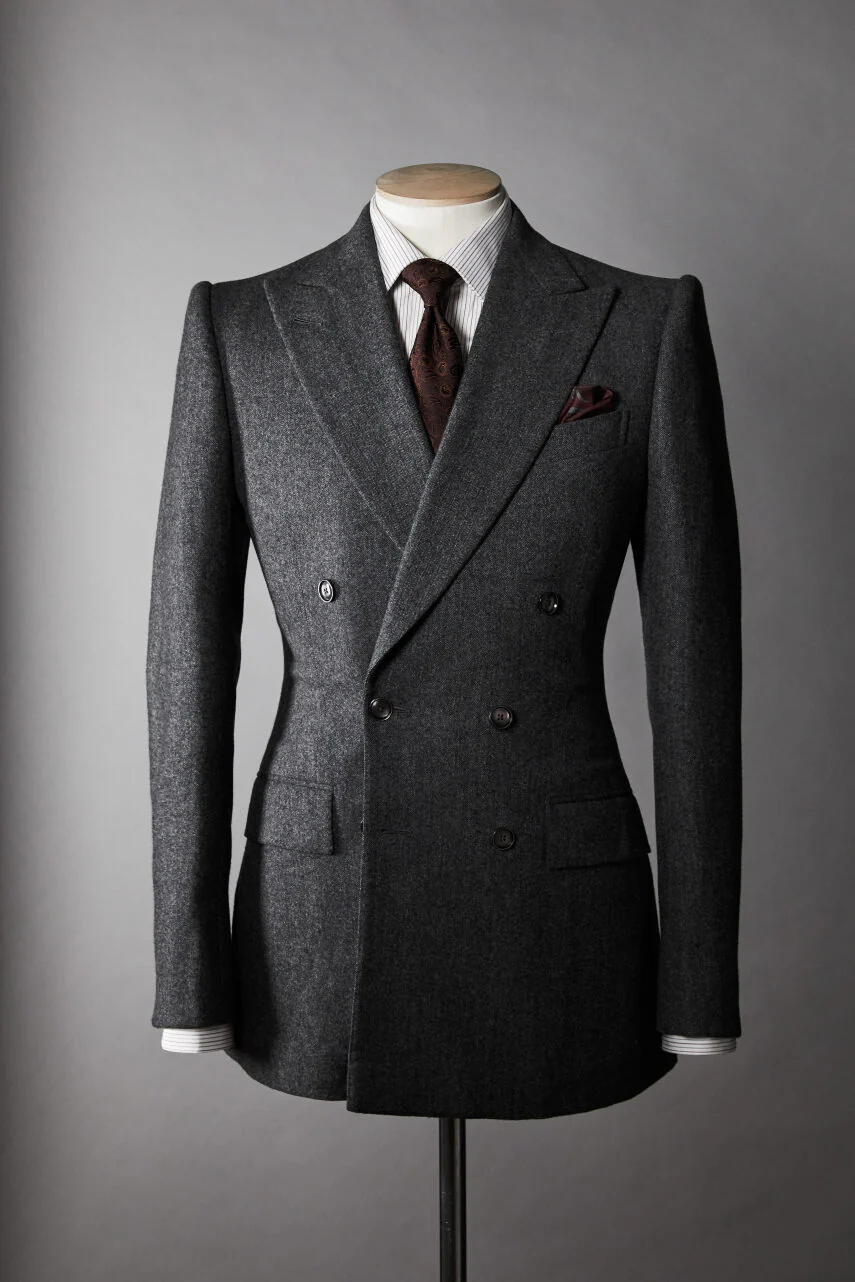 Bespoke navy hopsack sport coat